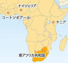 南アフリカランド(ZAR)地図