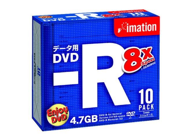 DVD-R 4.7PBGx10 (DVD-R 8�{�� 10���g) �̐��i�摜