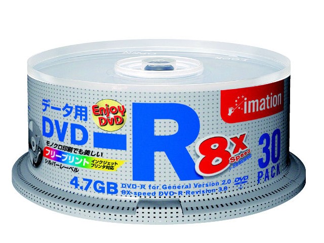 DVD-R 4.7PSGx30 (DVD-R 8�{�� 30���g) �̐��i�摜