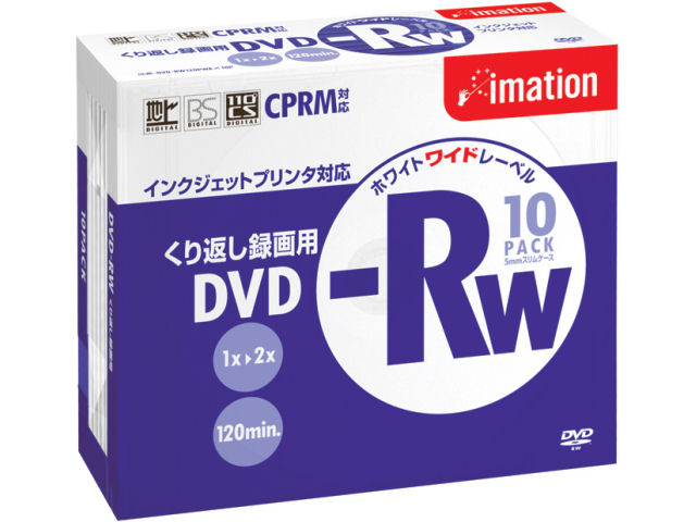 DVD-RW120PWAx10P (DVD-RW 2�{�� 10���g) �̐��i�摜