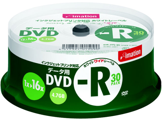 DVD-R4.7PWBX30SL (DVD-R 16�{�� 30���g) �̐��i�摜