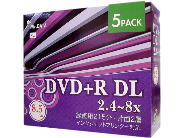 MD+R8.5-8X5PW (DVD+R DL 8�{�� 5���g) �̐��i�摜