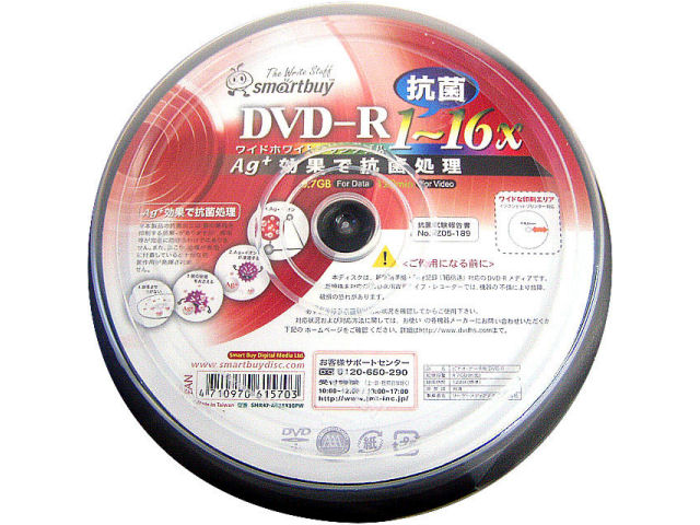 SMR47-AG16X10PW (DVD-R 16�{�� 10���g) �̐��i�摜