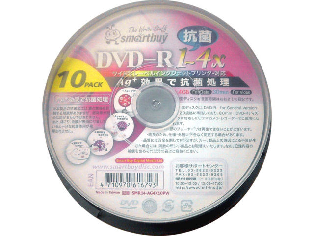 SMR14-AG4X10PW (DVD-R 4�{�� 10���g) �̐��i�摜
