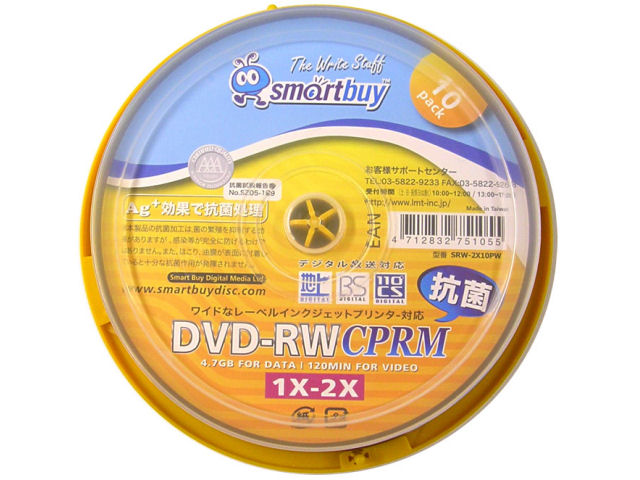 SRW-2X10PW (DVD-RW 2�{�� 10���g) �̐��i�摜