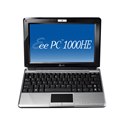 [Eee PC 1000HE (シルバー)] Atom N280/1GBメモリー/160GB HDD/Draft2.0 IEEE802.11n対応無線LANを備えた10型ワイド液晶搭載Netbook（シルバー）。価格は47,800円（税込）