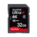 [SanDisk Ultra II SDHCカード 32GB SDSDH-032G-J95] SDスピードクラス「Class4」に対応したSDSDHカード（32GB）。価格はオープン