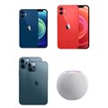 5.4型モデル「iPhone 12 mini」、6.1型モデル「iPhone 12」、6.1型モデル「iPhone 12 Pro」、6.7型モデル「iPhone 12 Pro MAX」、スマートスピーカー「HomePod mini」