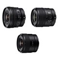 uE PZ 10-20mm F4 G SELP1020GvuE 15mm F1.4 G SEL15F14GvuE 11mm F1.8 SEL11F18v