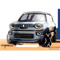 スズキ クロスビー 改良新型のデザインスケッチ