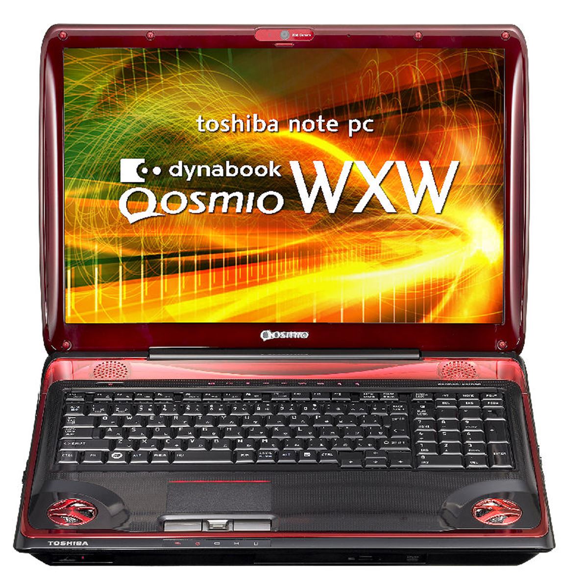東芝 - 東芝　ノートパソコン　QOSMIO F10 2WLDEW　一太郎 衝撃の赤。東芝，派手な外観のゲーマー向けPC「dynabook Qosmio