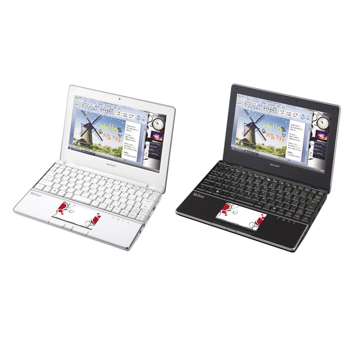 シャープ　Mebius Sharp intros 'world's first optical sensor LCD pad' netbook • The