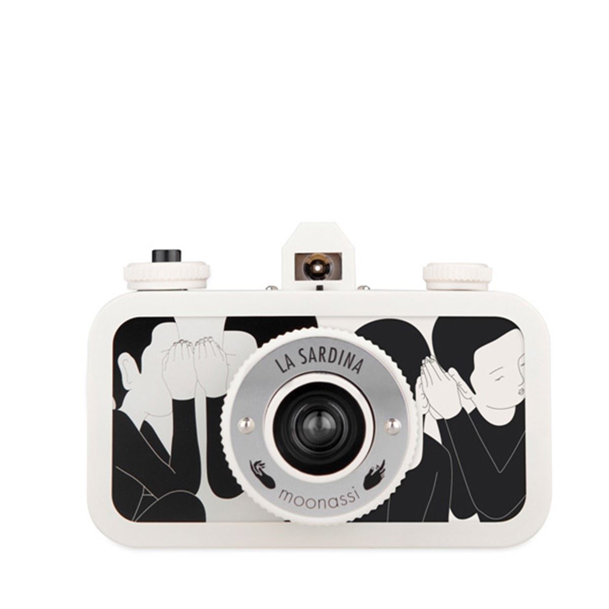 ロモ、白黒ボディのフィルムカメラ「La Sardina Moonassi Whisper ロモ、白黒ボディのフィルムカメラ「La Sardina Moonassi Whisper