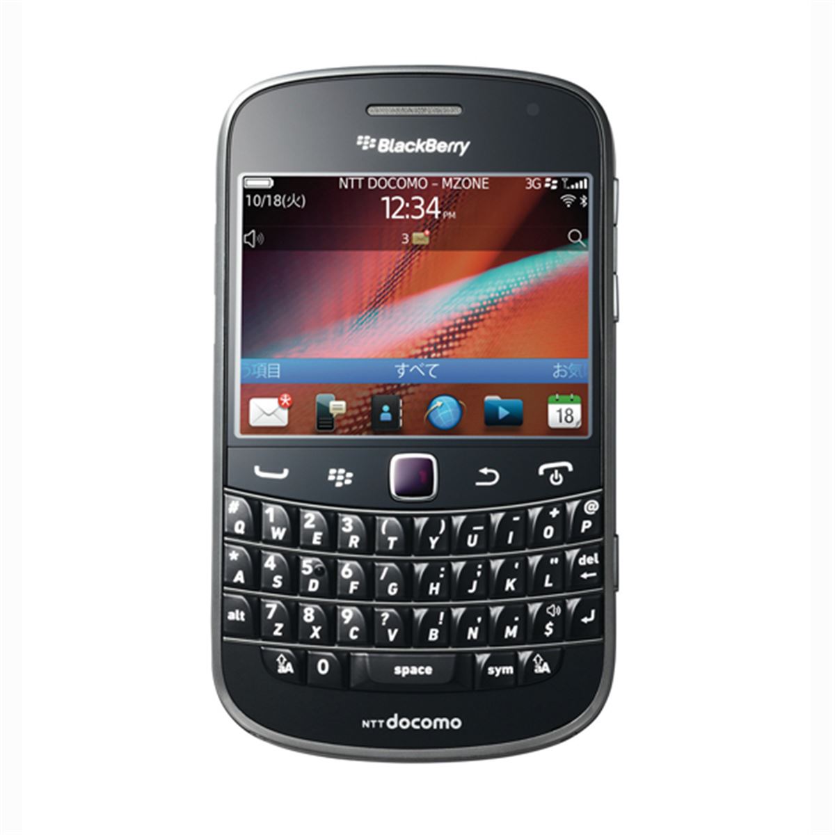 BlackBerry Bold 9900 NTT docomo（NTT Docomo unveils 23