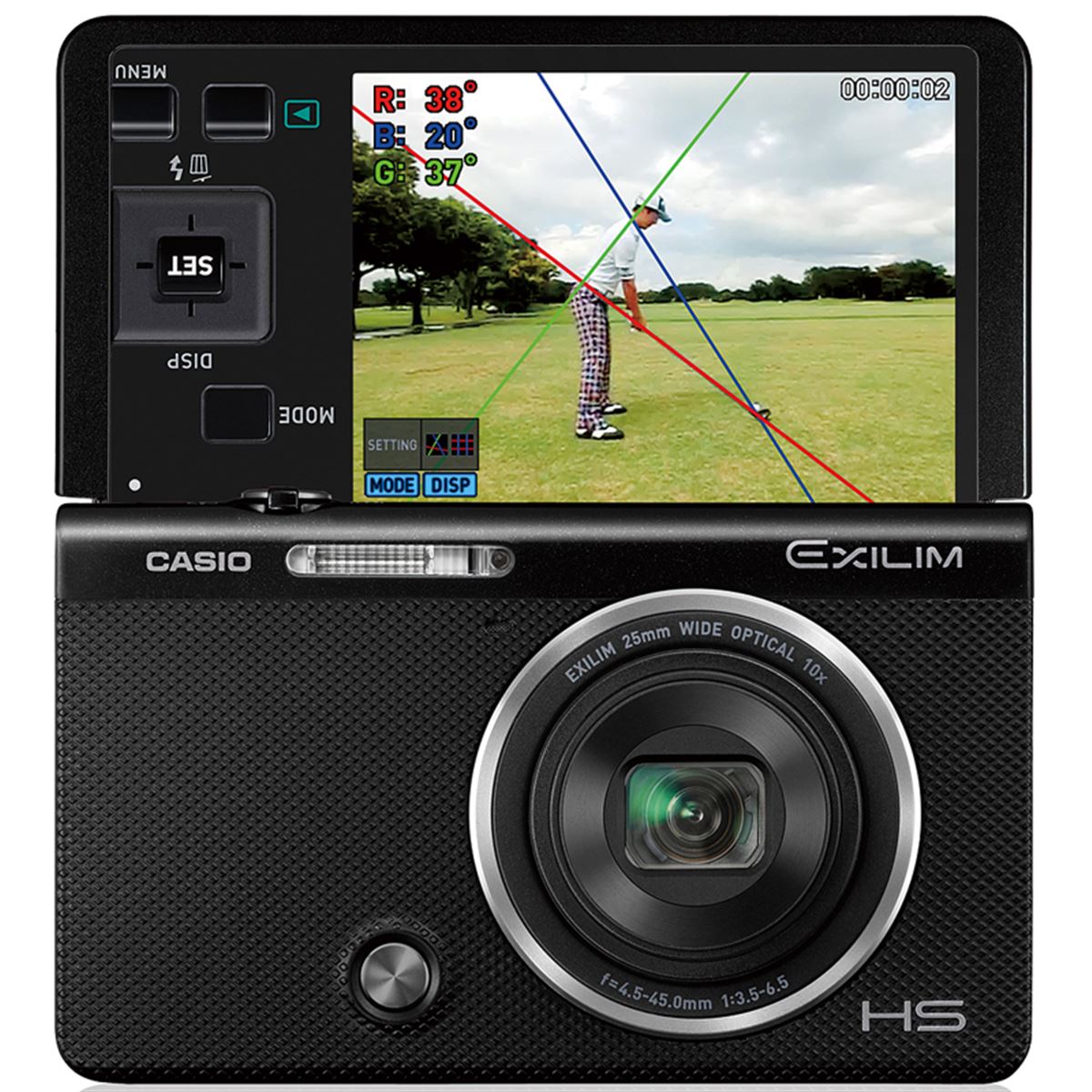 カシオ、スマホ連携対応のゴルファー向けデジカメ「EX-FC500S