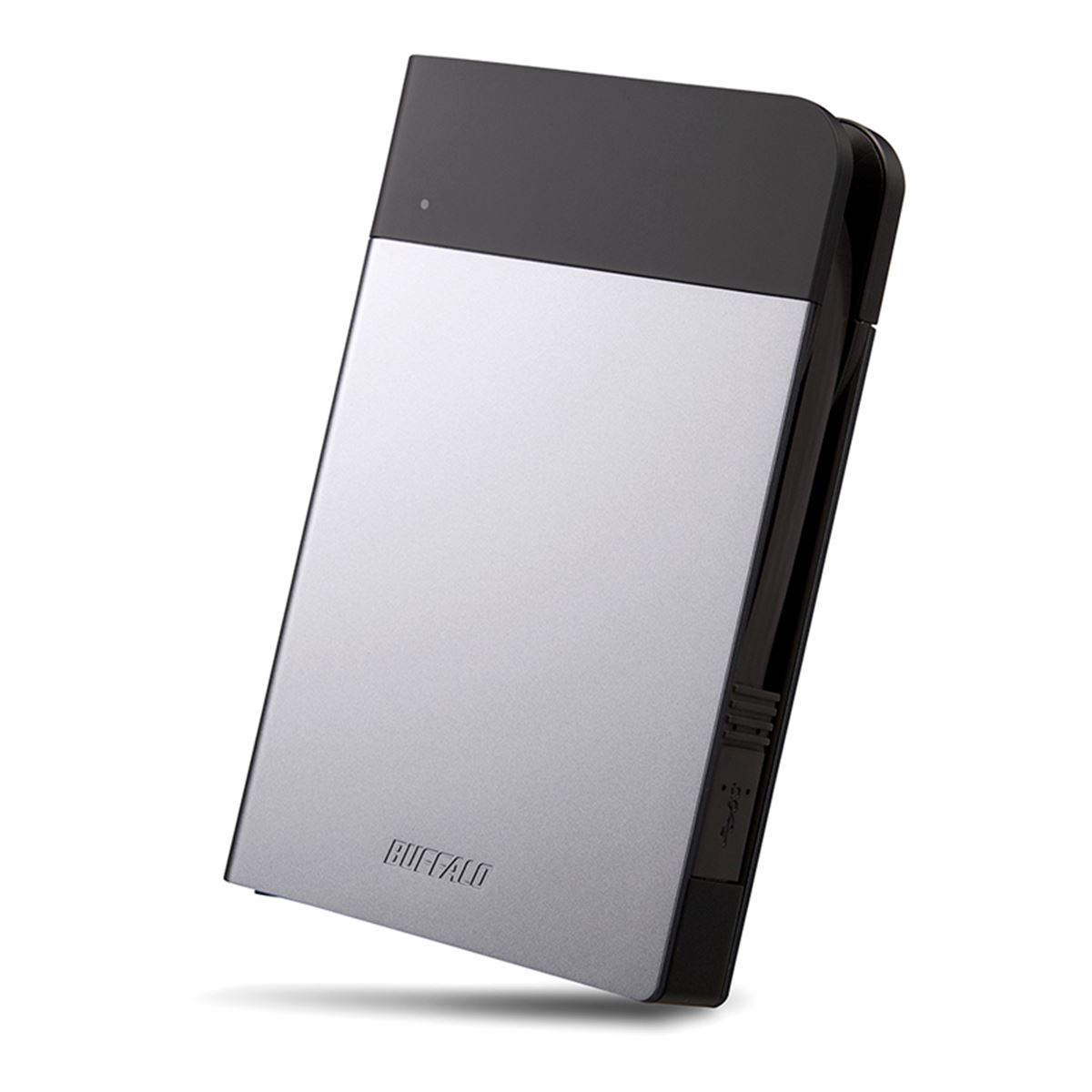 バッファロー、ICカードをかざしてロック解除できる耐衝撃ポータブル