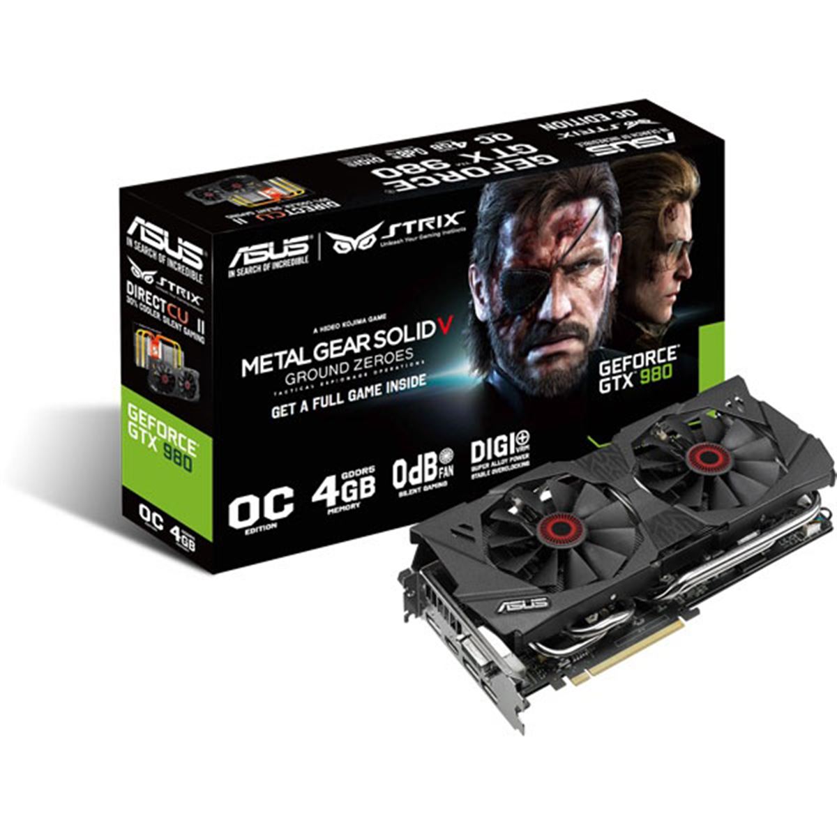 ASUS、「METAL GEAR SOLID V」付属の準ファンレスビデオカード3機種