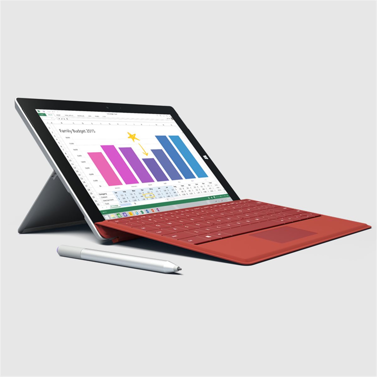 マイクロソフト、重量622gの10.8型タブレット「Surface 3」を発表