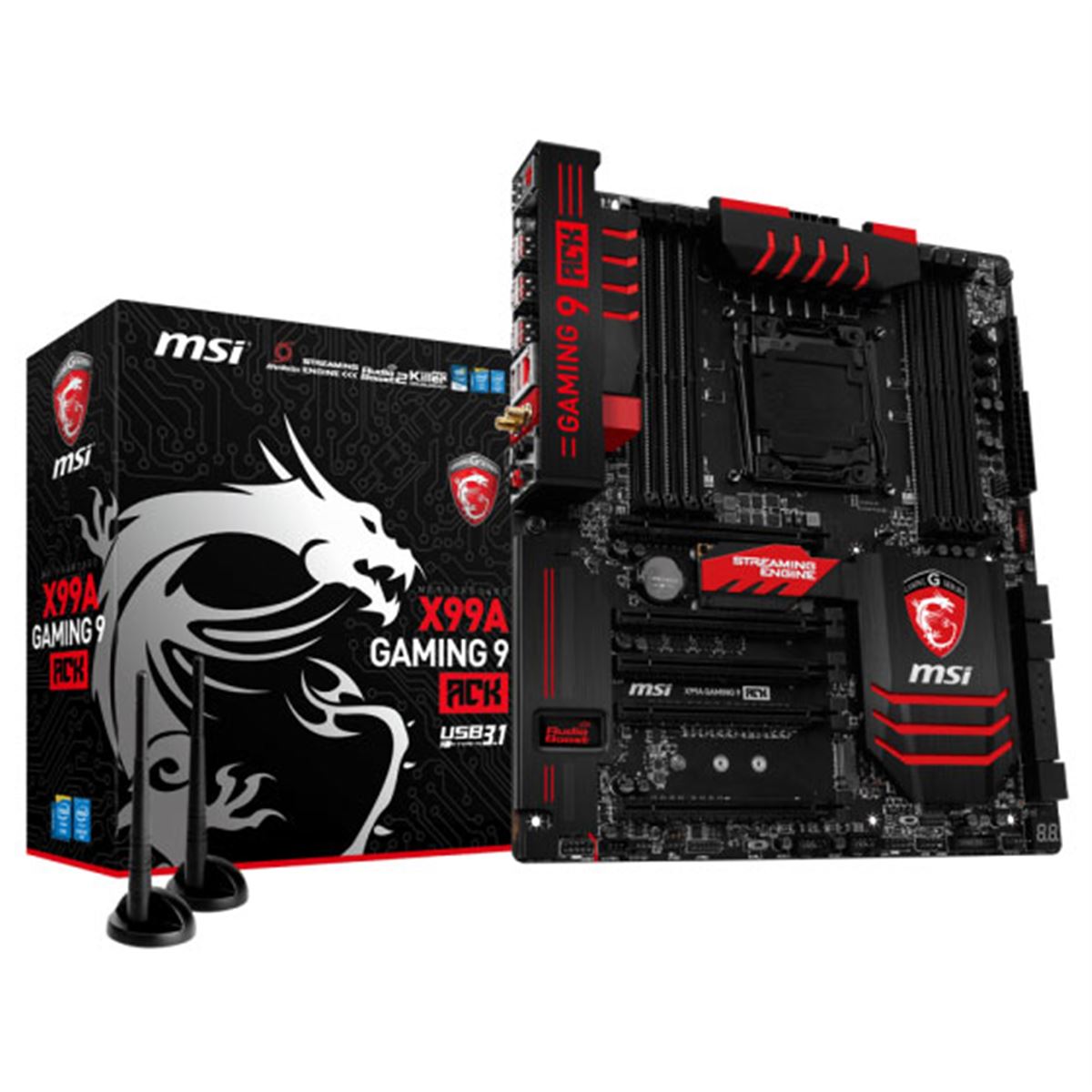MSI、USB 3.1ポートやPCIe x16を5スロット搭載したX99マザー