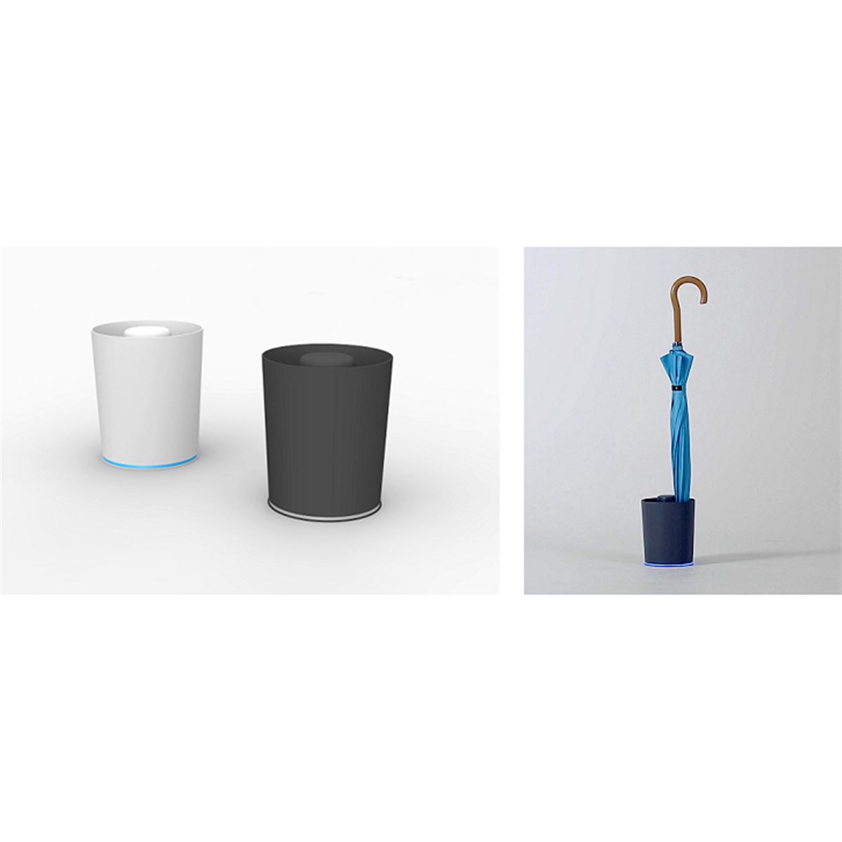 au、スマホと連携するIoT雑貨「傘立て」「ゴミ箱」を10月下旬発売