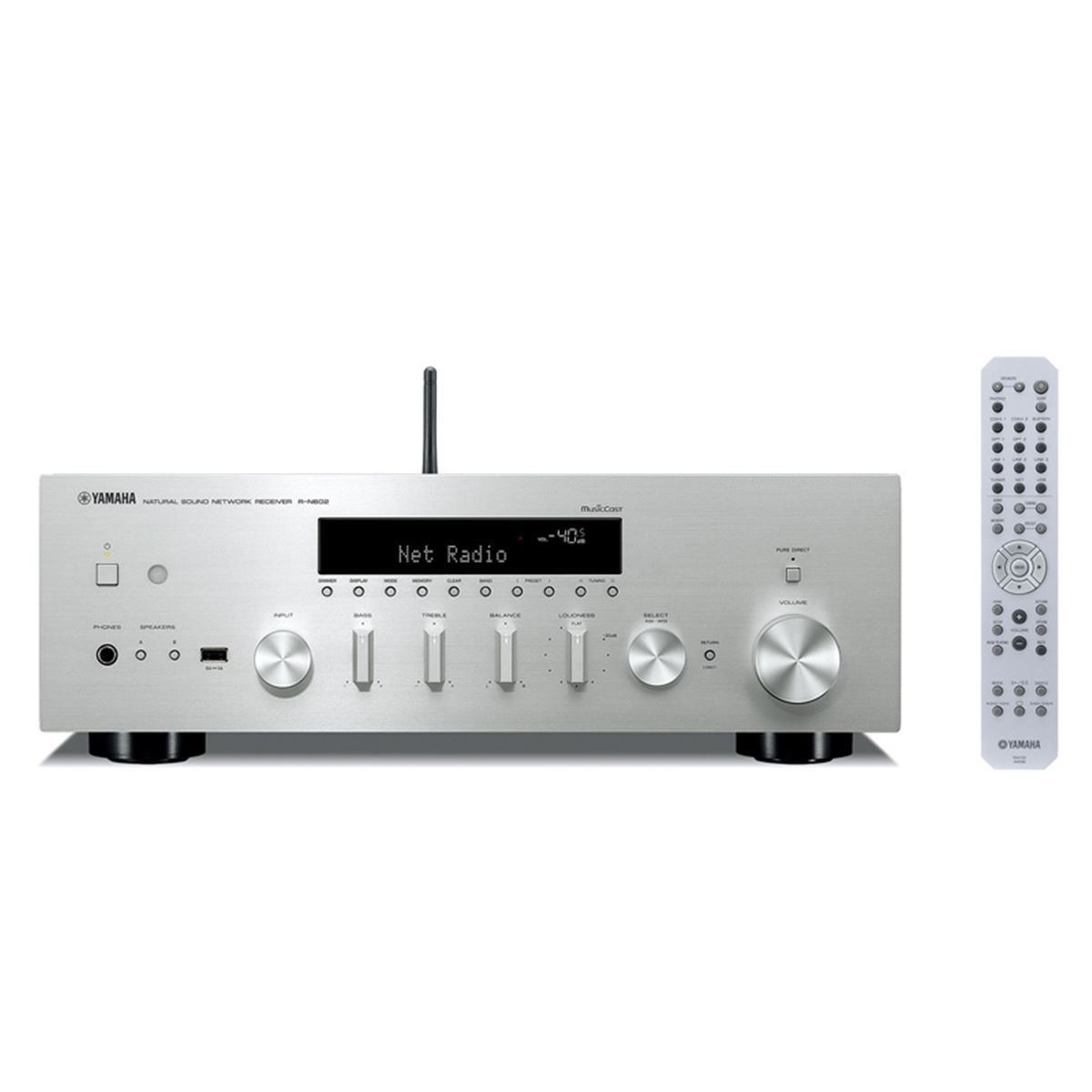 動作品 Yamaha R-N602 AVアンプ 本体 リモコン付き 廃盤 ヤマハ、ハイレゾ音源のネットワーク再生対応プリメインアンプ「R-N602