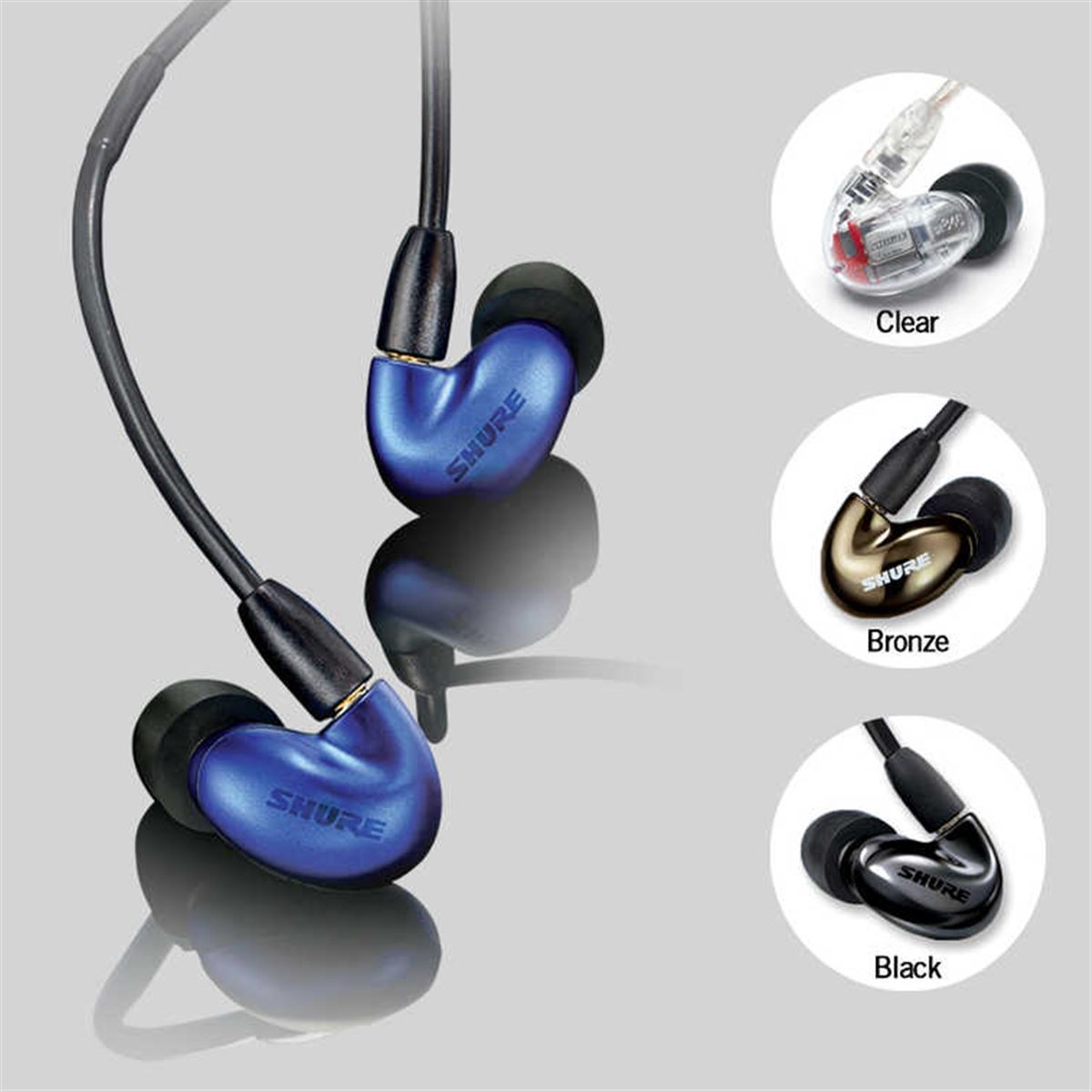 Shure、カナル型イヤホン「SE846」に新色ブル一、ブロンズ、ブラック