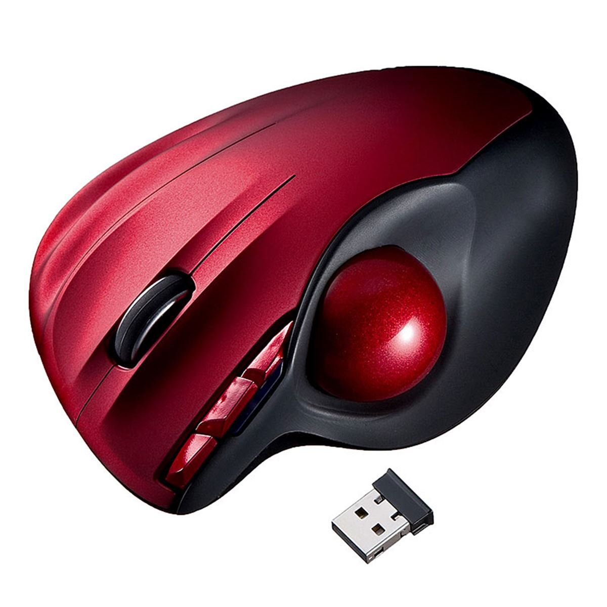 サンワ、エルゴノミクスデザイン採用の無線/有線トラックボール - 価格.com