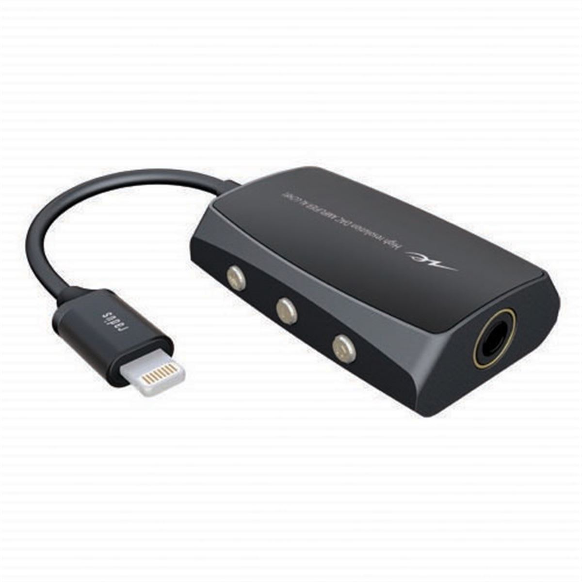【中古】Deff Sound Lightningコネクタ専用 ヘッドホンアンプ ブラック DDA-L10RCBK radius、Lightningコネクター接続の192/24対応DAC搭載ヘッドホンアンプ