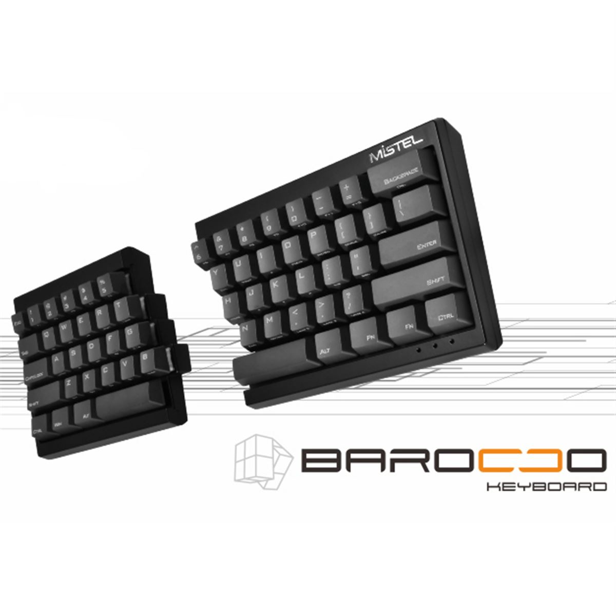 Mistel keyboard、左右が分離するメカニカルキーボード「Barocco