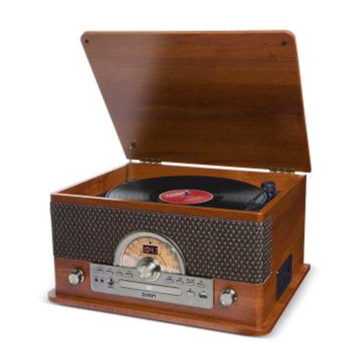 【Lo_D】CD   レコード　カセット　ラジオ　チューナー　スピーカー　セット レコード/カセット/CD/USB/Bluetoothなど「1台7役」のステレオシステム
