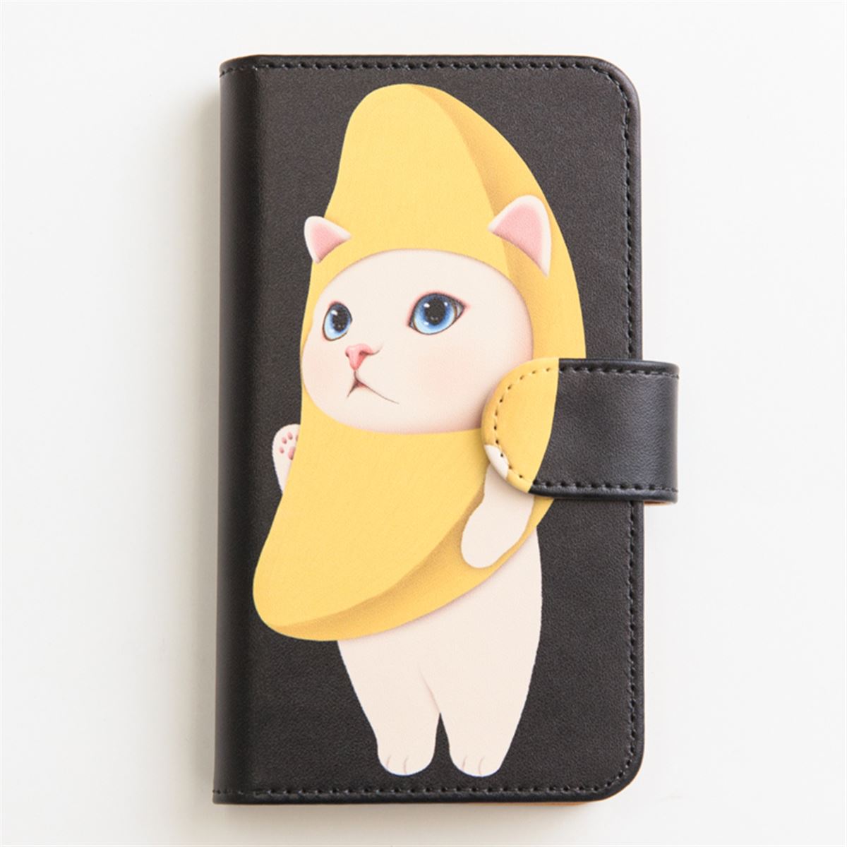 まん丸フェイスのシュールなネコちゃん「choo choo」、スマホケース全6