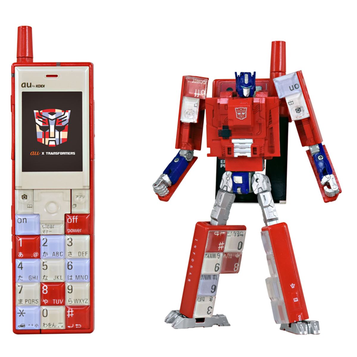 au INFOBAR トランスフォーマー NISHIKIGOI Takara au x Transformers Project Infobar Optimus Prime