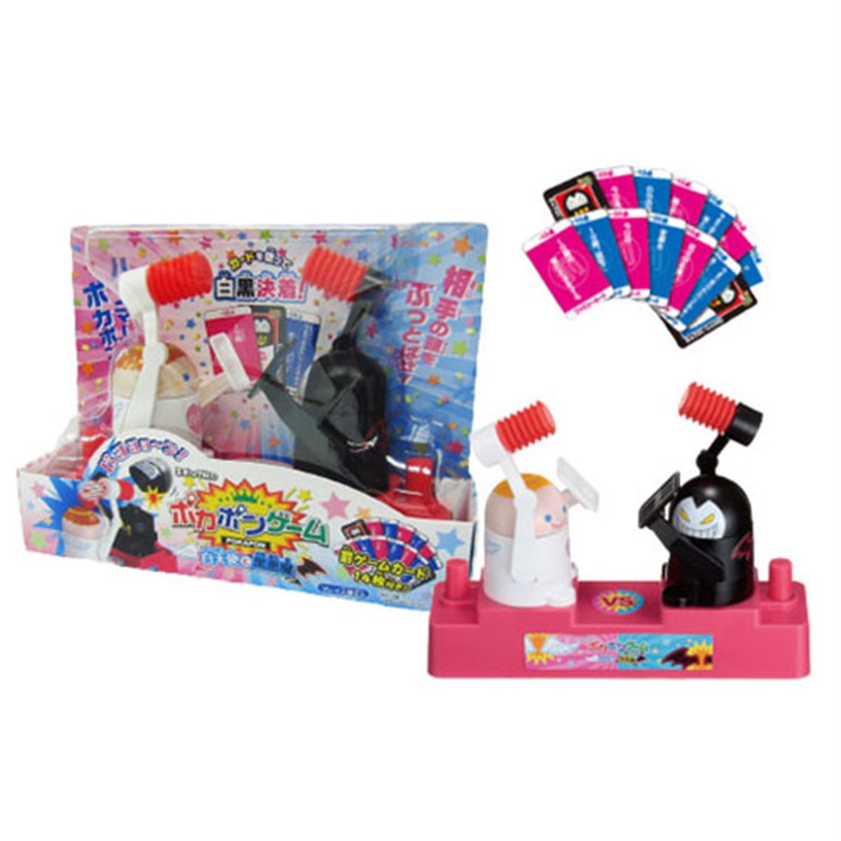 恋バナを披露”などの罰ゲームカード付きハンマー早打ち「ポカポン