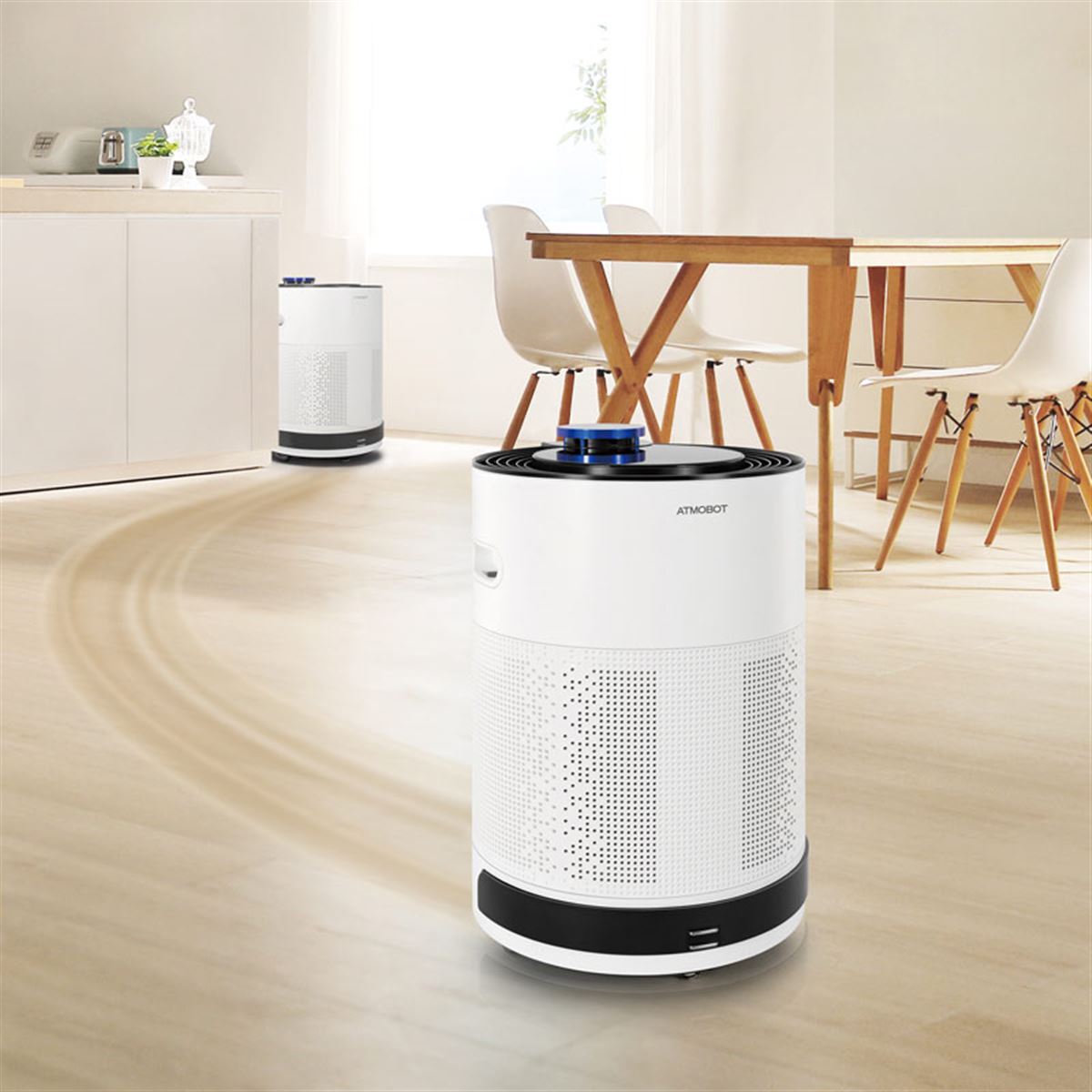ECOVACS エコバックス 空気清浄ロボットATMOBOT A650 エコバックス、部屋や廊下を移動しながら空気をキレイにする