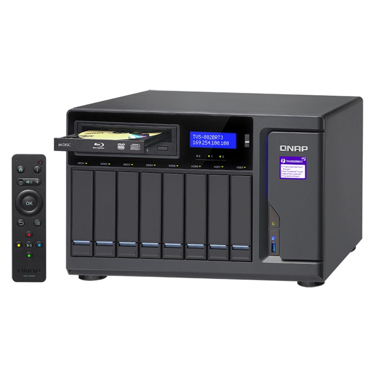 QNAP、ブルーレイドライブとThunderbolt 3ポート搭載のBlu-ray NAS