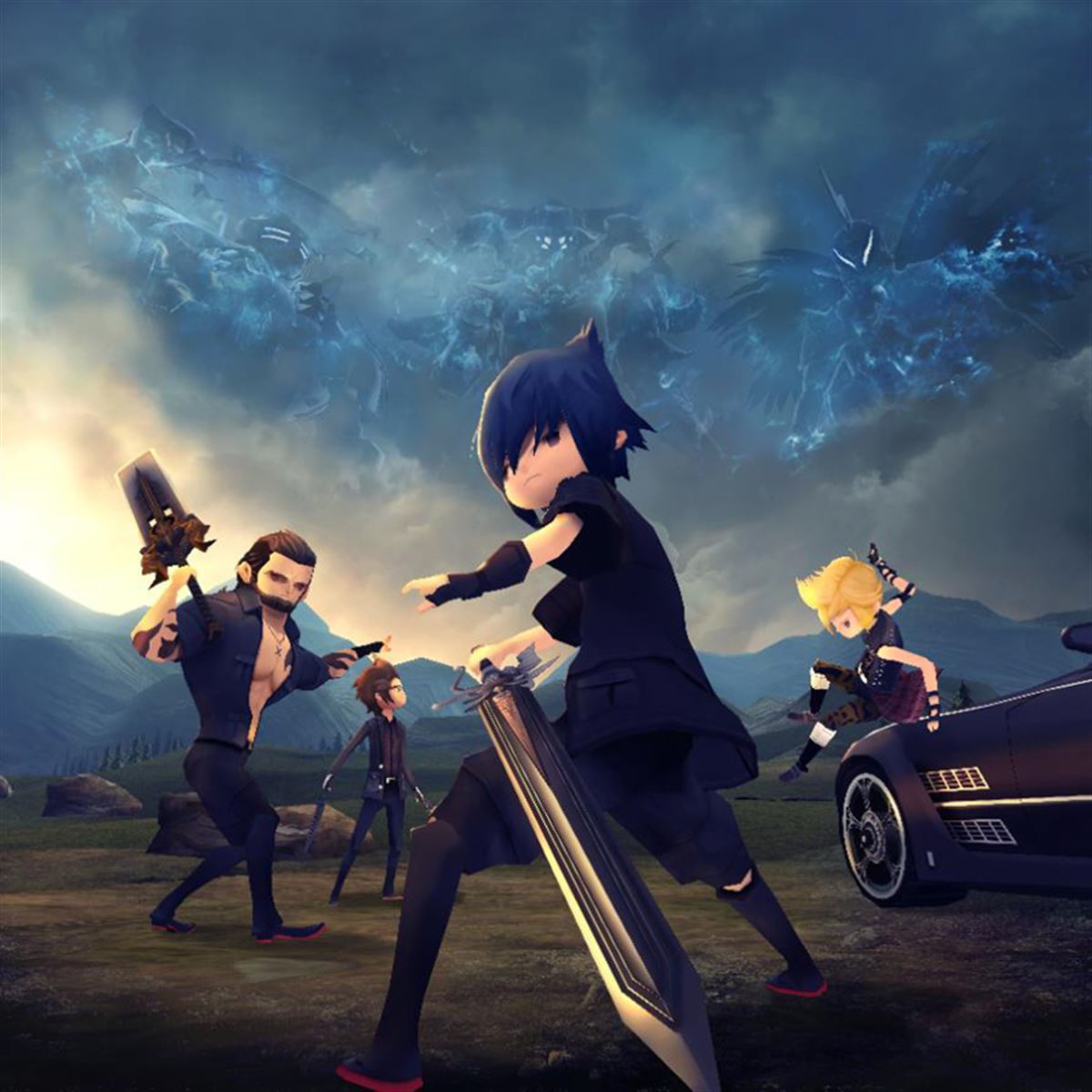 ファイナルファンタジーXV モバイルバッテリー スマホ向け「ファイナルファンタジーXV」配信決定、デフォルメキャラが