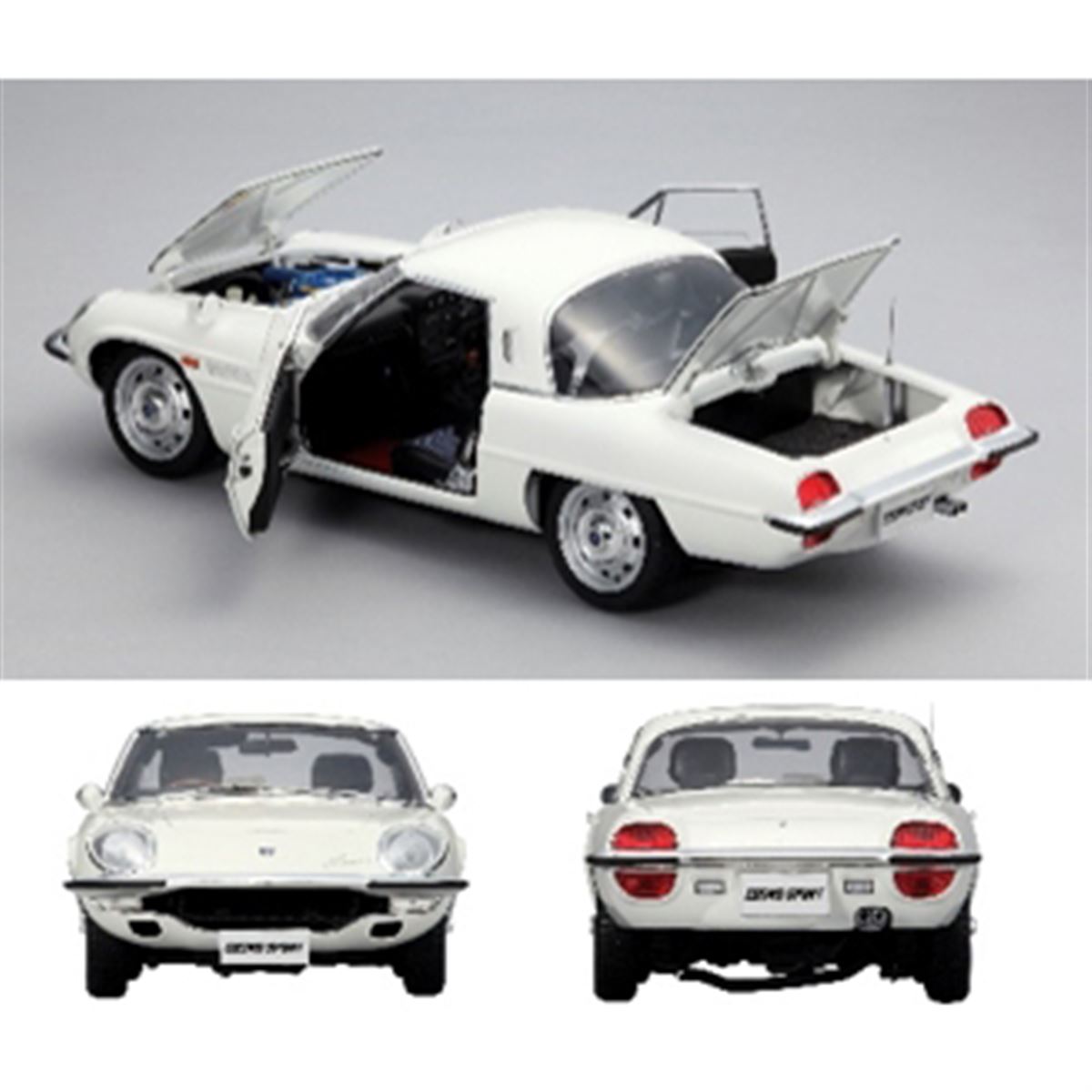 1967年の「マツダ・コスモスポーツ」車体とエンジンを再現する