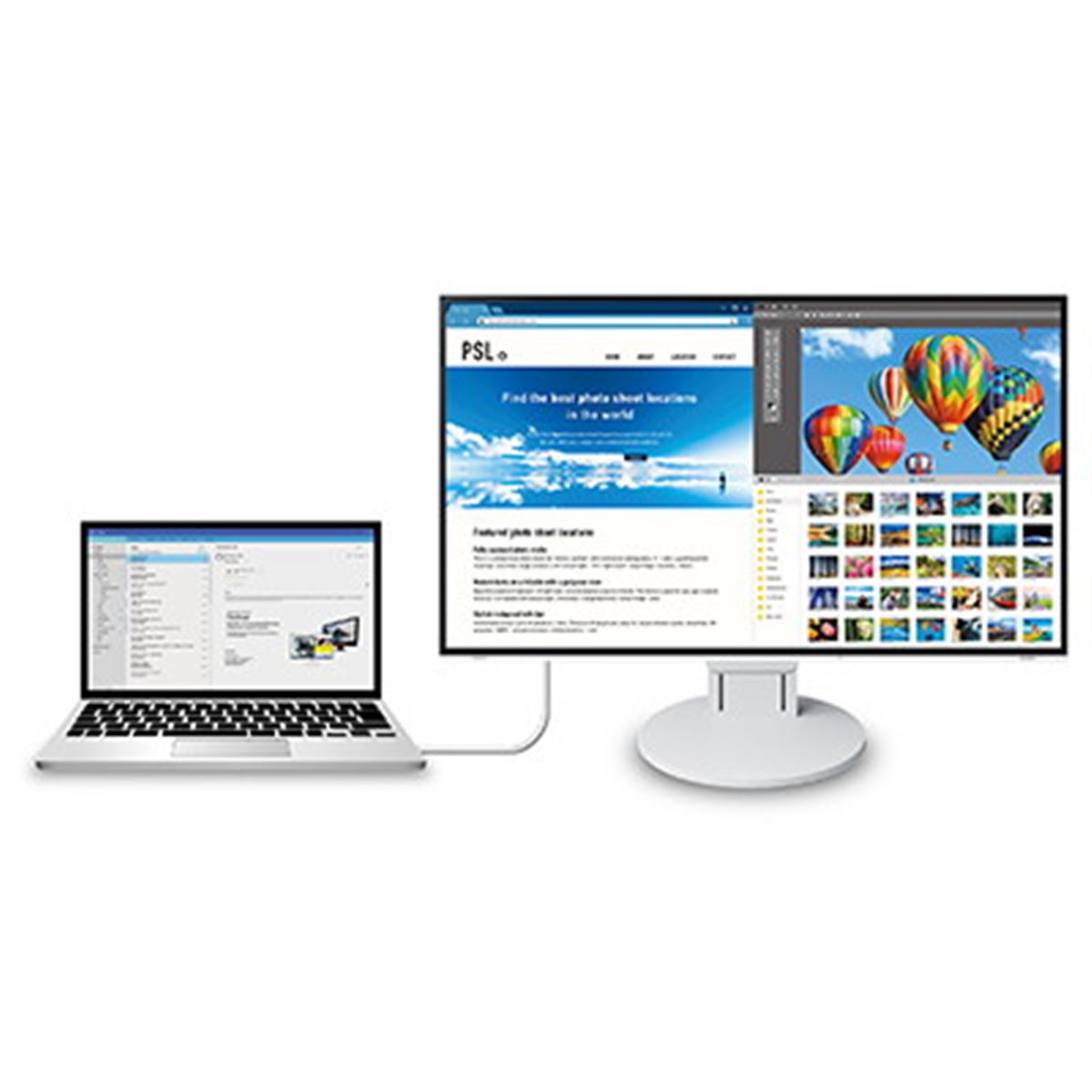 EIZO、Type-C搭載で60W給電対応の27型4K液晶「FlexScan EV2785