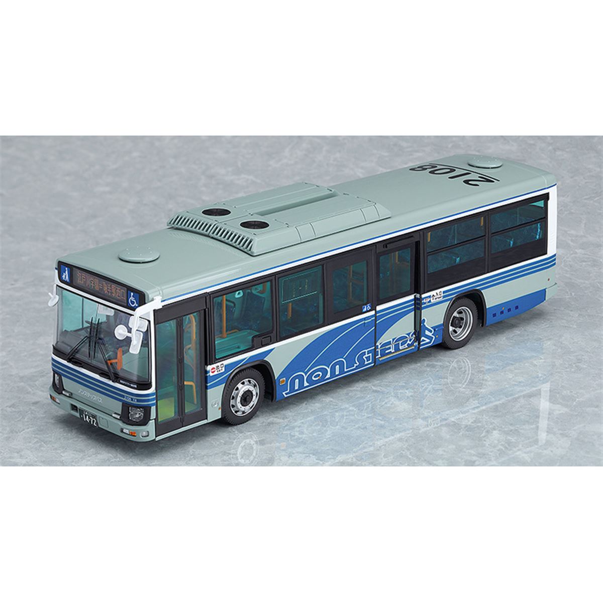 関東鉄道 取手営業所所属、1/43サイズの「いすゞエルガ 2108号車