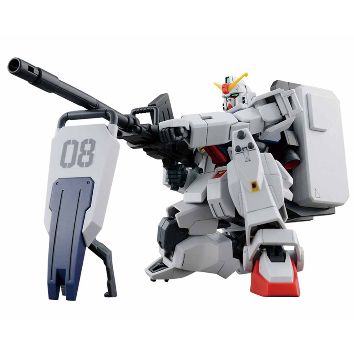響枠 製作依頼 HGUC 陸戦型ガンダム / ガンプラ 陸戦型ガンダム」を最新フォーマットで再現、シールドを立てたポーズも
