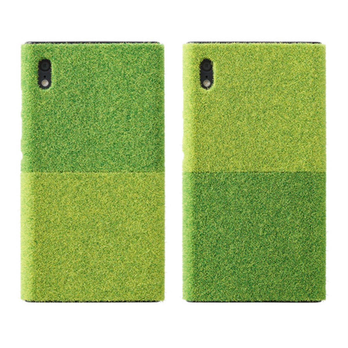 NUANS NEO 本体　カバー付 デザインスマホ「NuAns NEO」向けに、芝生の質感を再現した