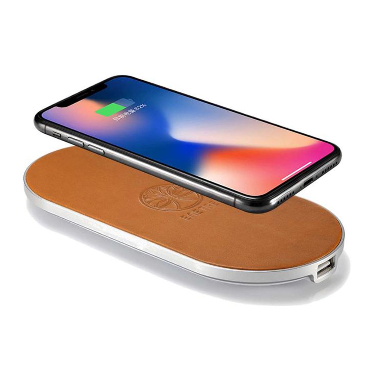 ENETREE、イタリア製本革を採用したiPhoneX高速ワイヤレス充電器