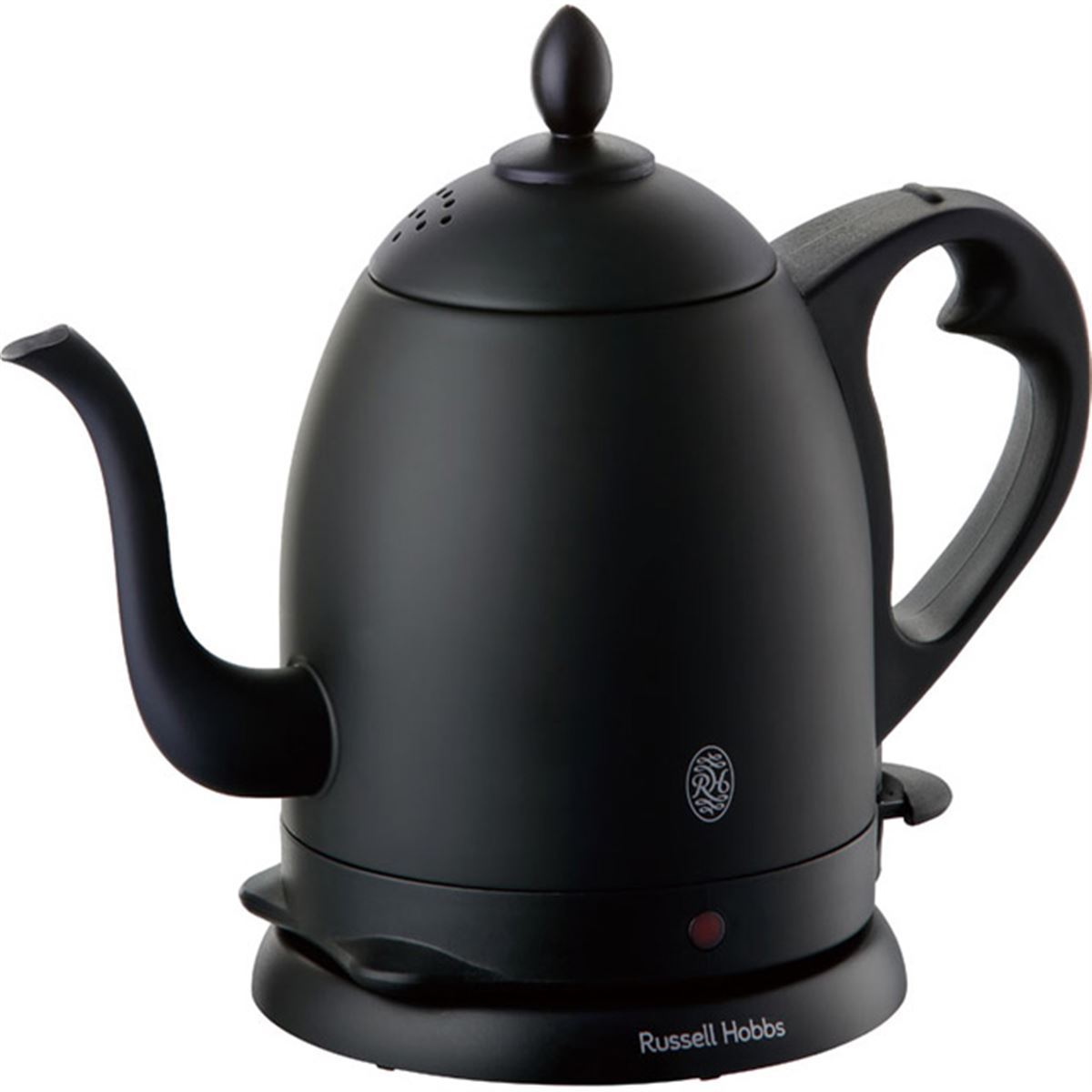 新品Russell Hobbs 電気ケトル 7400JP-02 マットブラック ラッセルホブス、湯量を調節しやすいカフェケトルに0.8Lの
