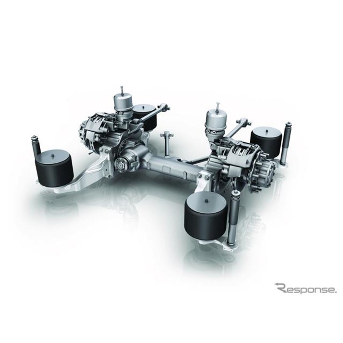 都営フルフラットバス、ZFのリヤアクスルとトランスミッションを