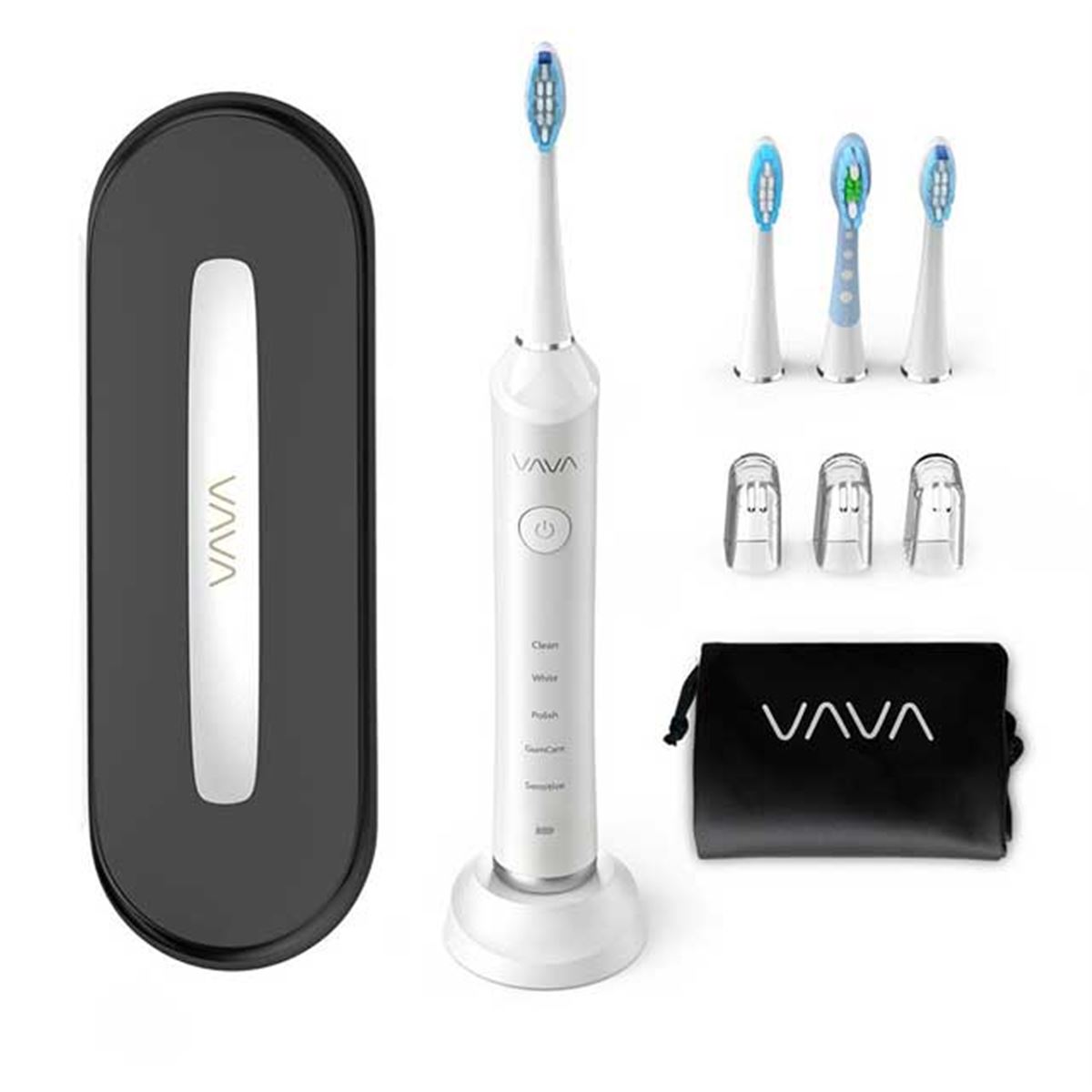 VAVA、3種の交換ブラシヘッド付き防水IPX7電動歯ブラシ「VA-EE007