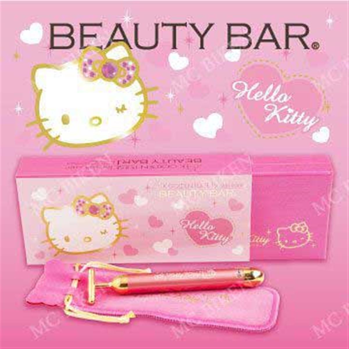 MB 美顔器 ピンク 交換用ヘッド付き 24K純金ヘッド採用で毎分6000回転の携帯美顔器「ハローキティ