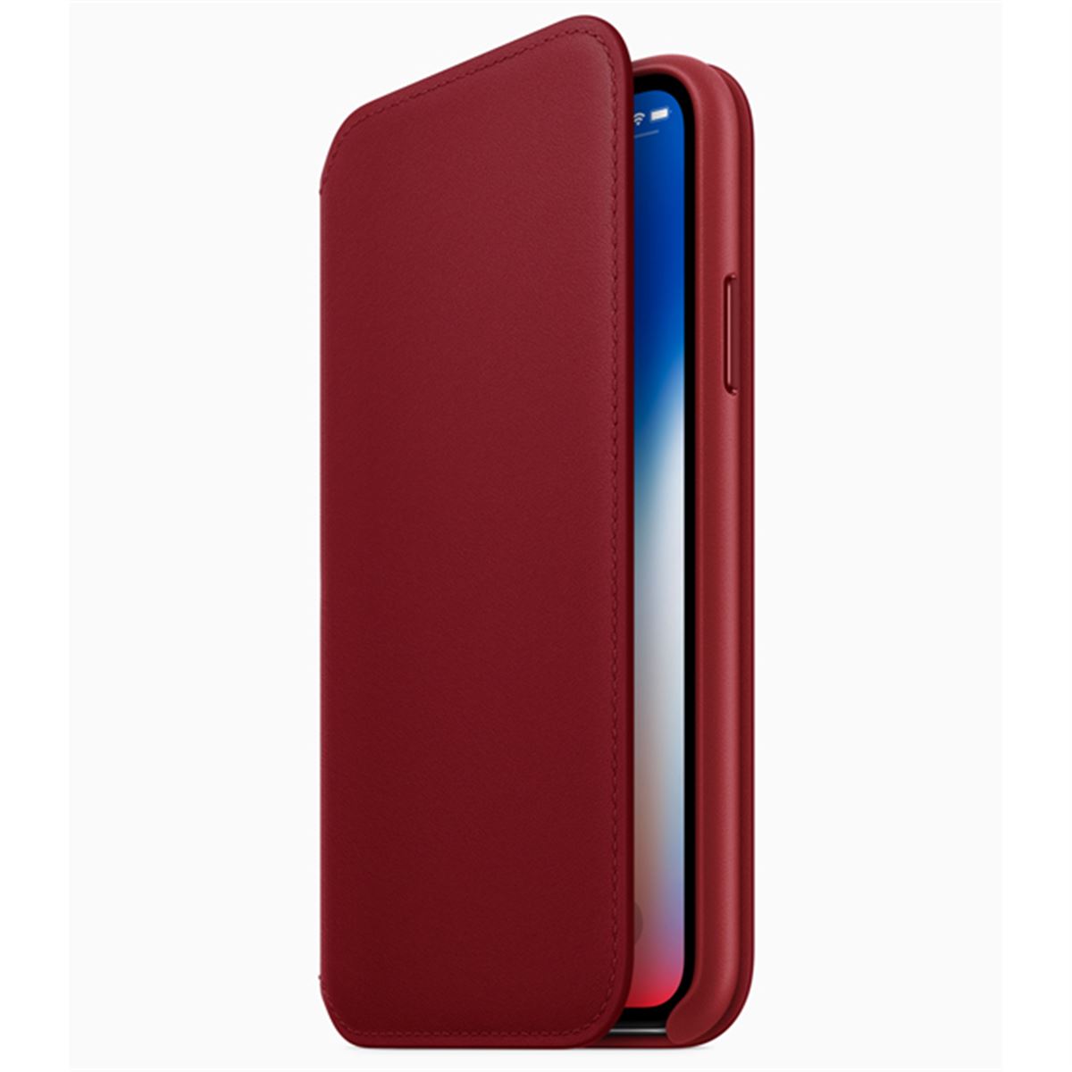 アップル、iPhone X レザーフォリオケースに「(PRODUCT)RED」追加