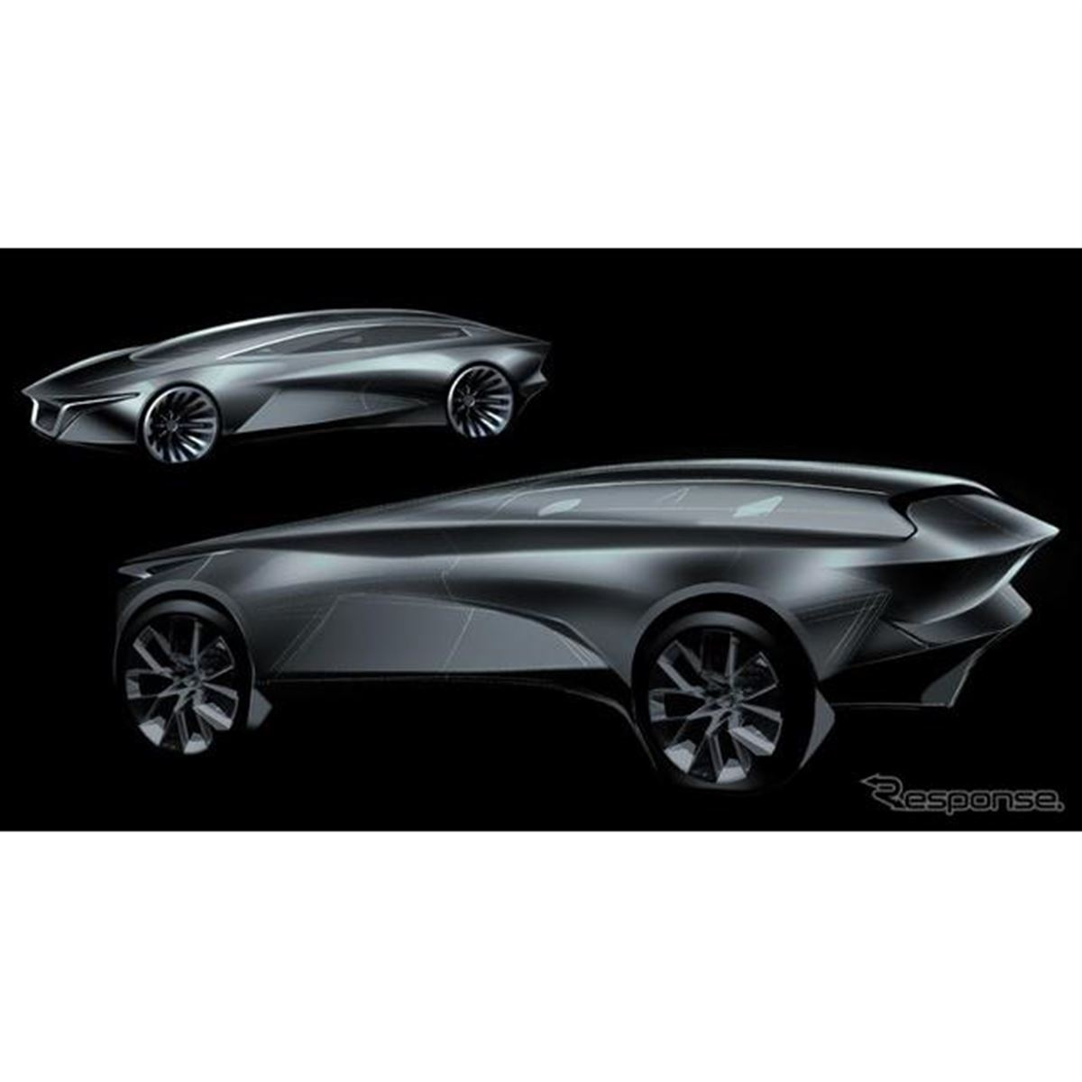 アストンマーティン ラゴンダ EV、ティザースケッチ…2021年発表へ