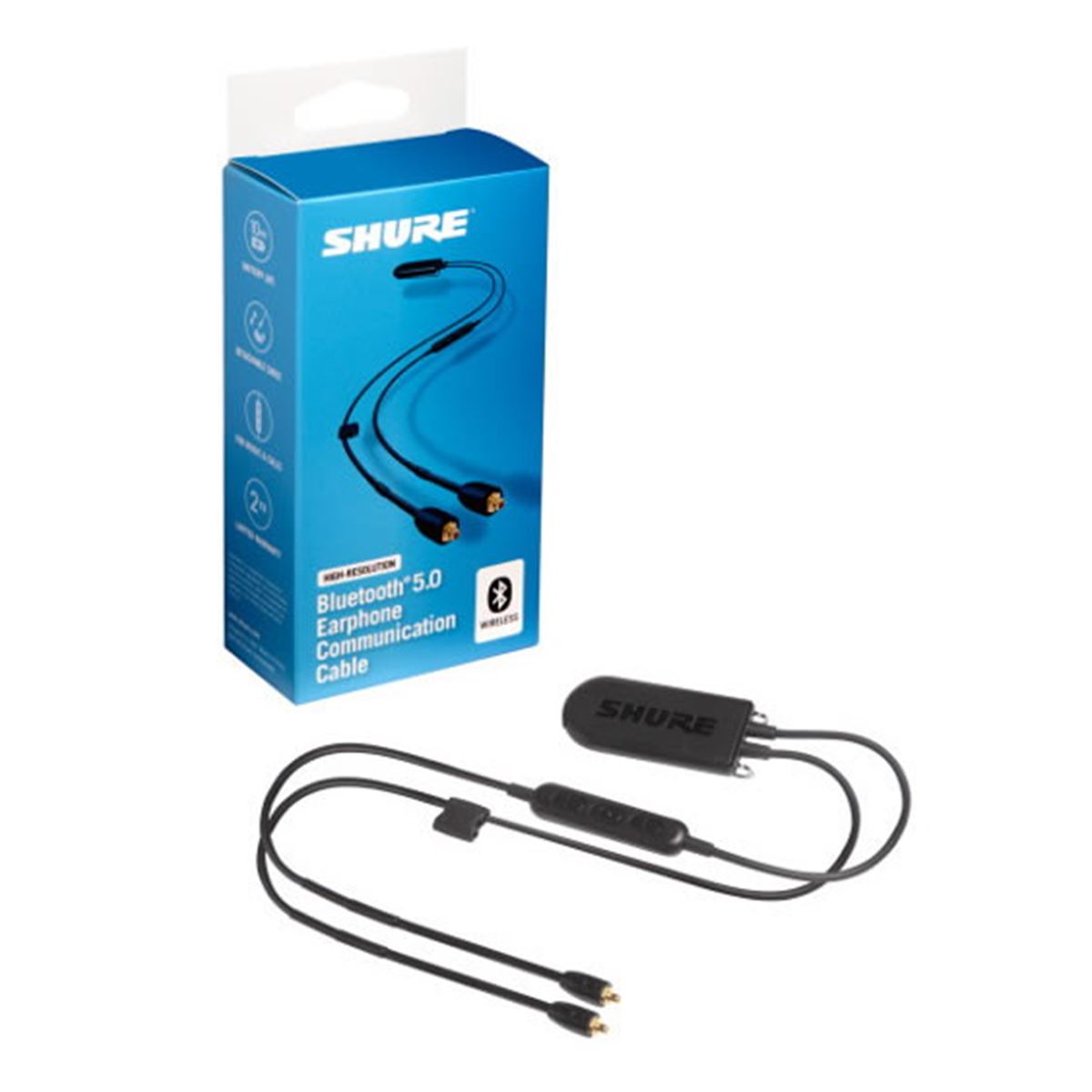 SHURE Bluetooth 5.0 イヤホンケーブル Shure、独自設計のアンプを装備したBluetooth 5.0対応ケーブル
