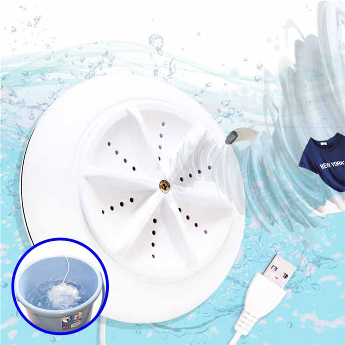 洗面台に水をためて洗濯できる、手のひらサイズの「ちょこっと